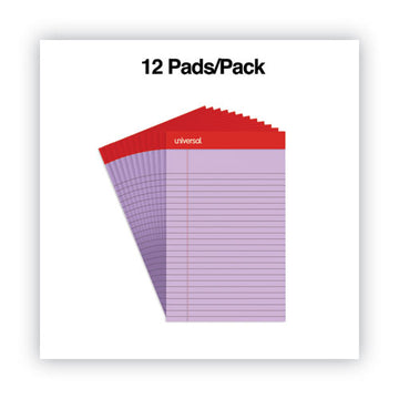 Universal® Colored Perforated Ruled Writing Pads, Narrow Rule, 50 Orchid 5 X 8 Sheets, Dozen freeshipping - TVN Wholesale